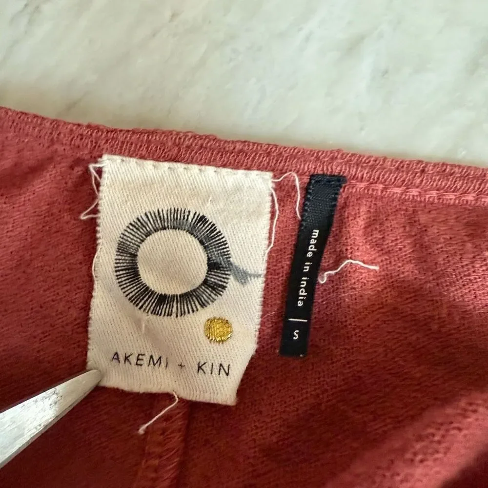 Anthropologie Akemi + Kin Fenn Dolman Top blouse burnt orange size S oversized